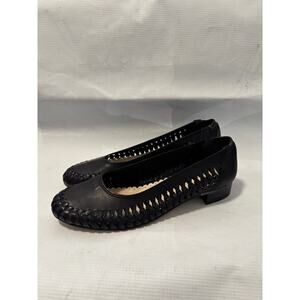 David Tate Pam Black Calf Italian Hand Made Leather Women's Shoes Size 8